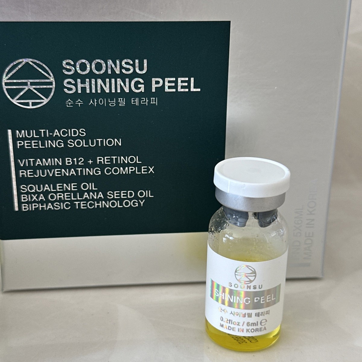 Korean Soonsu Shining Peel B12 + Retinol + Multi Acids Single Vial
