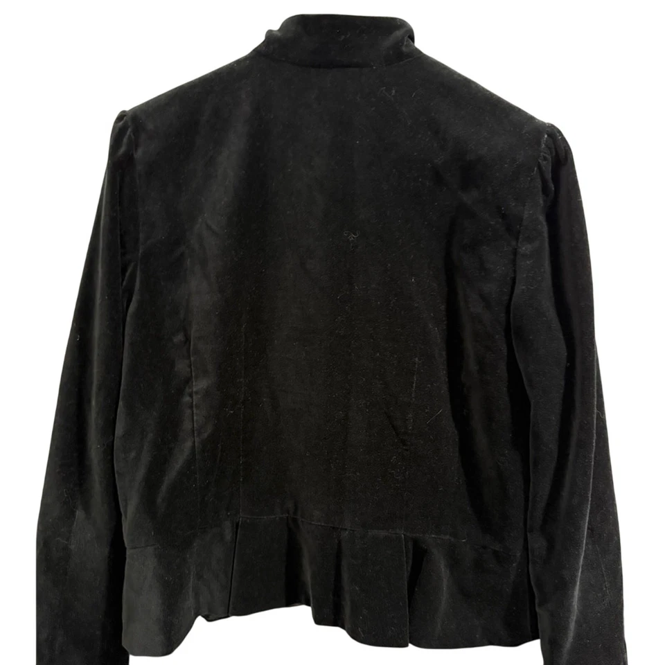 Blazer para mujer Chaps de terciopelo negro con botones facetados🖤 Foto 3 de 4
