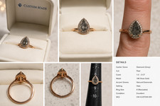 Grey Diamond Engagement Ring