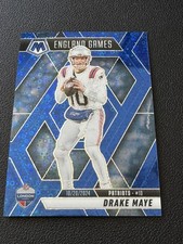 DRAKE MAYE NO HUDDLE BLUE /99 ENGLAND GAMES 2025 PANINI MOSAIC PATRIOTS