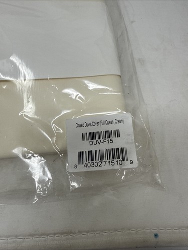 Brooklinen Classic Percale Duvet Cover Queen/Full Cotton Cream Retail $179 #112 - Picture 3 of 6