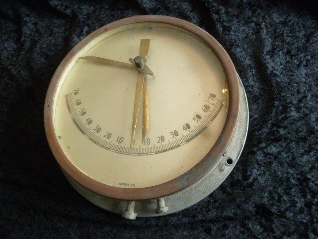 Vintage Negus Maritime Ship Inclinometer Tiltmeter New York