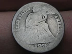 1876 P Seated Liberty Silver Dime- Philadelphia, About Good Details