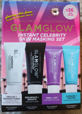 GLAMGLOW Instant Celebrity Skin Masking Travel Set ($74 Value) New NIB