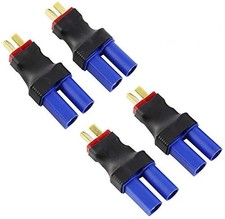 FLY RC 4PCS T Male to EC5 Female Plugs Battery Charger No Wire T