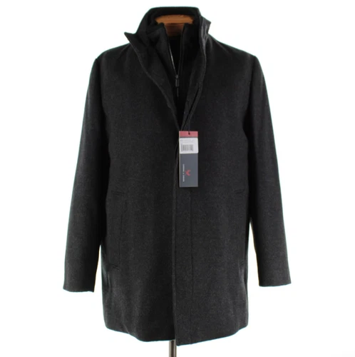 Cardinal of Canada NWT Wool Blend Car Coat w/ Removable Bib Size 44R In Charcoal video thumbnail