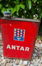 ANCIEN BIDON HUILE PUBLICITAIRE GARAGE AUTO MOTO ANTAR