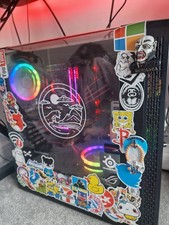 Gaming PC Bundle Tower 2 Monitors Keyboard and Mouse Windows 10