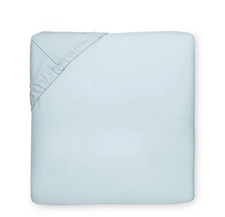 Sferra Celeste 3990 Long Staple Cotton Percale Queen Fitted Sheet Marine Blue