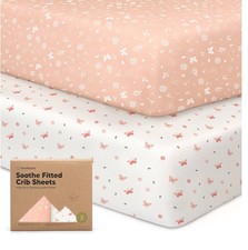 KeaBabies 2-Pack Organic Jersey Fitted Crib Sheets