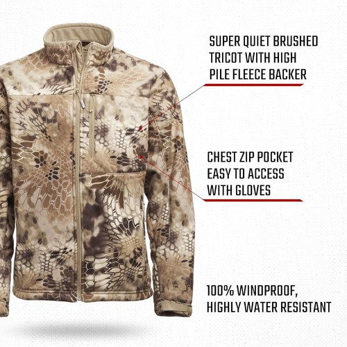 NWT-Kryptek Men’s Njord Hunting Jacket, Windproof Camo Soft Shell-Size XL--NEW! - Picture 2 of 4