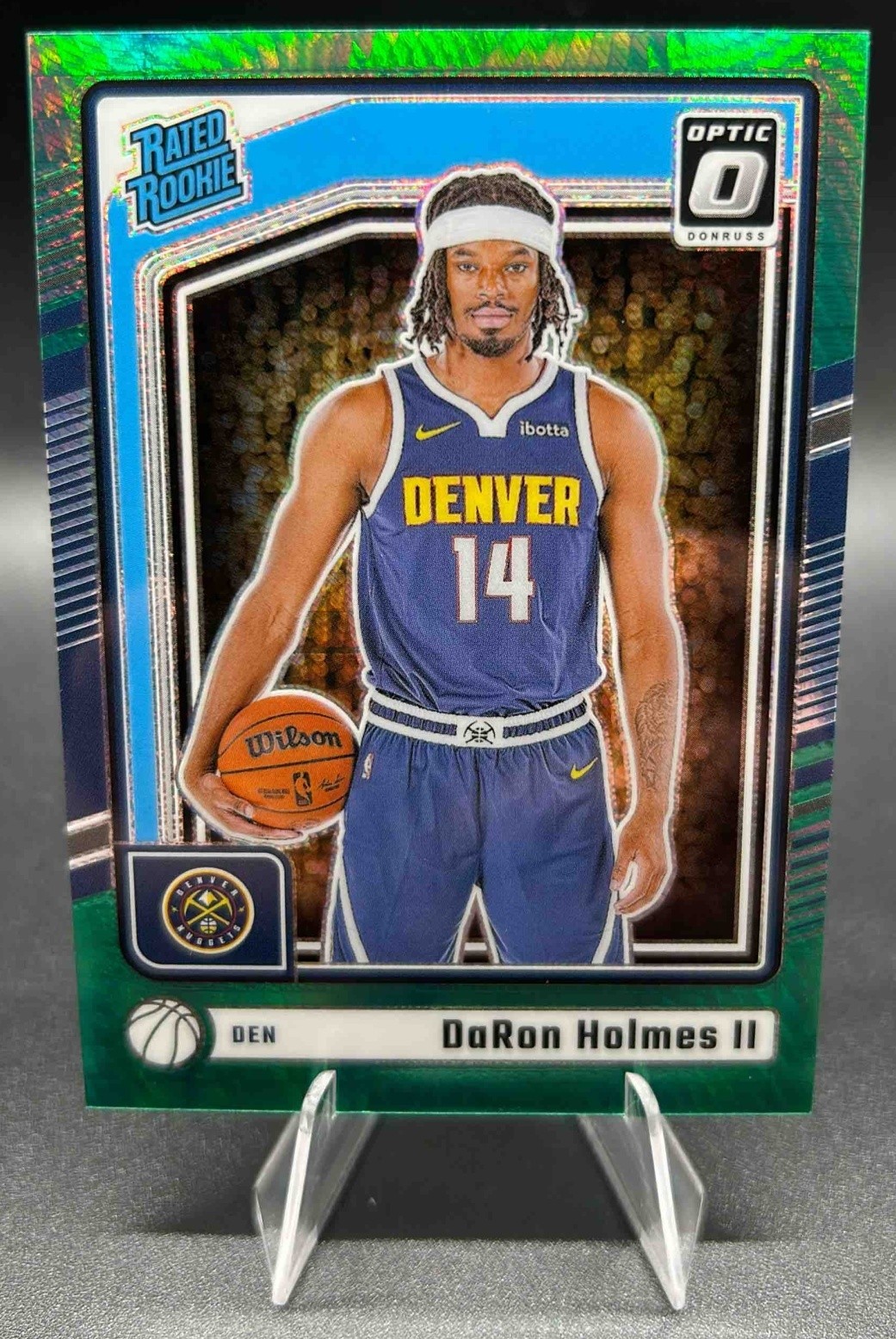 2024 Panini Donruss Optic DaRon Holmes II #262 Hyper Green Prizm /249 RC