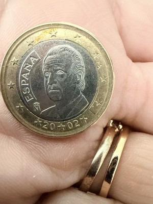 Rare 1 Euro 2002 Espana Valore Coin