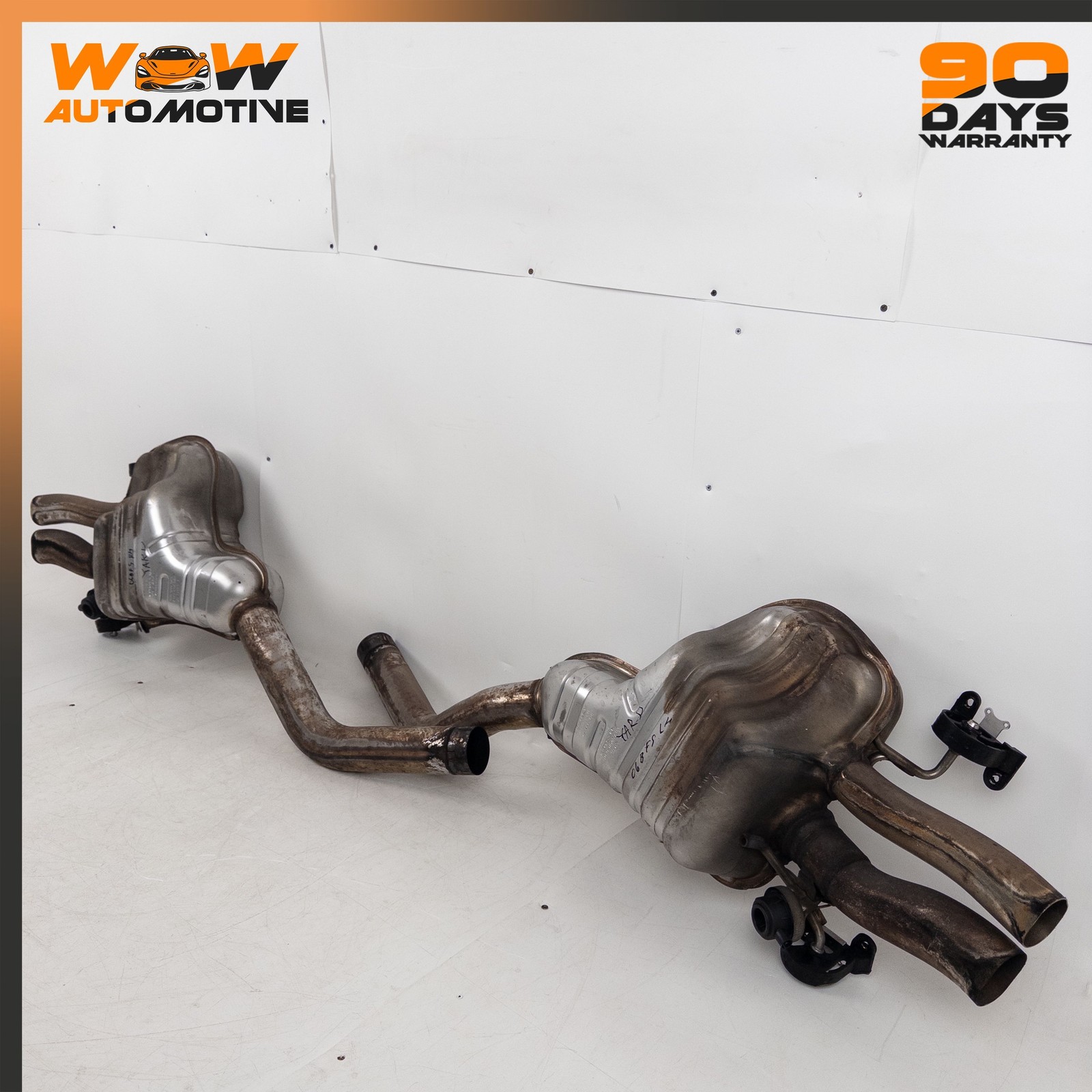 06-13 BENTLEY CONTINENTAL FLYING SPUR REAR LEFT RIGHT EXHAUST MUFFLER SET OEM