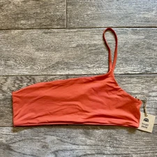 NWT Toast Swim Signature One Shoulder Unlined Bikini Top Sz XL Burnt Orange