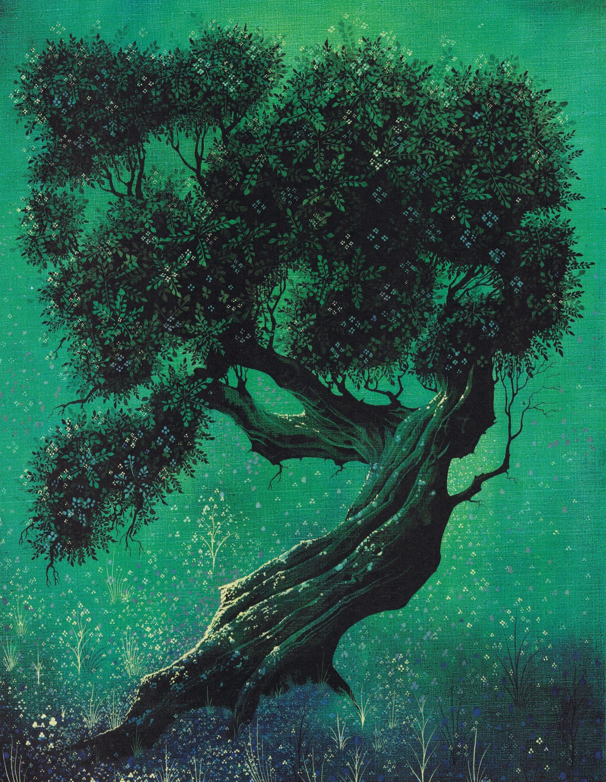 Eyvind Earle "Solitary Bonsai (1973)" image: Frame it