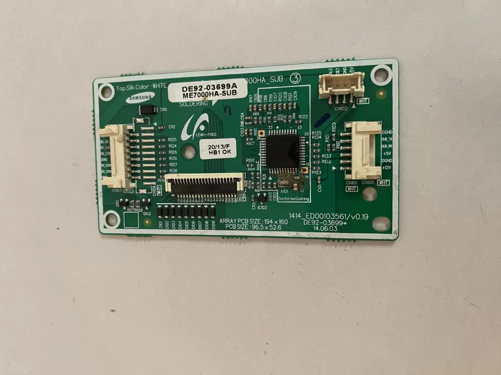 Samsung DE92-03699A Microwave Control Board Panel AZ200998