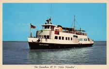 Pelee Islander Canadian Steamer Black Bass Pickerel Fishing Vtg Postcard J34