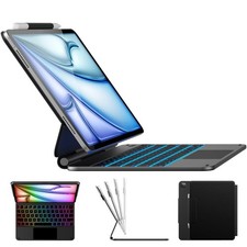Keyboard Case w/ Trackpad for iPad Air 11" M3/M2  iPad Pro 11" Backlit