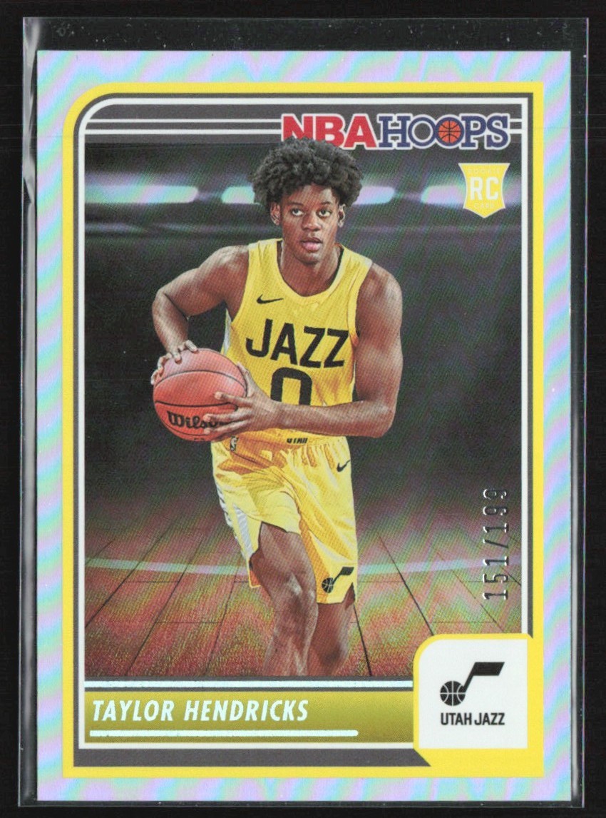 Taylor Hendricks 2023-24 Panini Hoops Premium Silver RC /199 #236 Utah Jazz