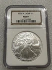 2006 W Burnished Silver Eagle  NGC MS 69 Early Releases ~ No Spots (005)