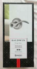 New Baldwin Prestige Series Tobin Lever Keyed Entry Lock Re-Key - Slate Finish