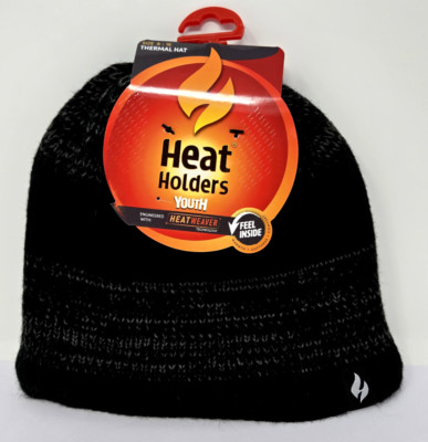 Heat Holders Thermal Hat YOUTH 8-16 Winter Beanie Warm Cap Insulated Lining *NEW