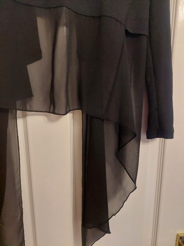 Ladies teens black sheer cardigan Select Size 12 - Picture 7 of 10