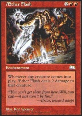 MTG magic cards 1x Aether Flash Weatherlight Light Play, English