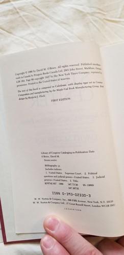 Storm Center: The Supreme Court in American Politics-David M. O'Brien 1986 HCDJ. - Picture 10 of 16