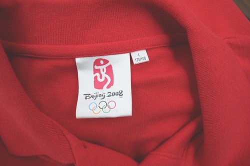 Beijing 2008 Olympic Embroidered Men's Short Sleeve Polo Size L - Picture 8 of 8