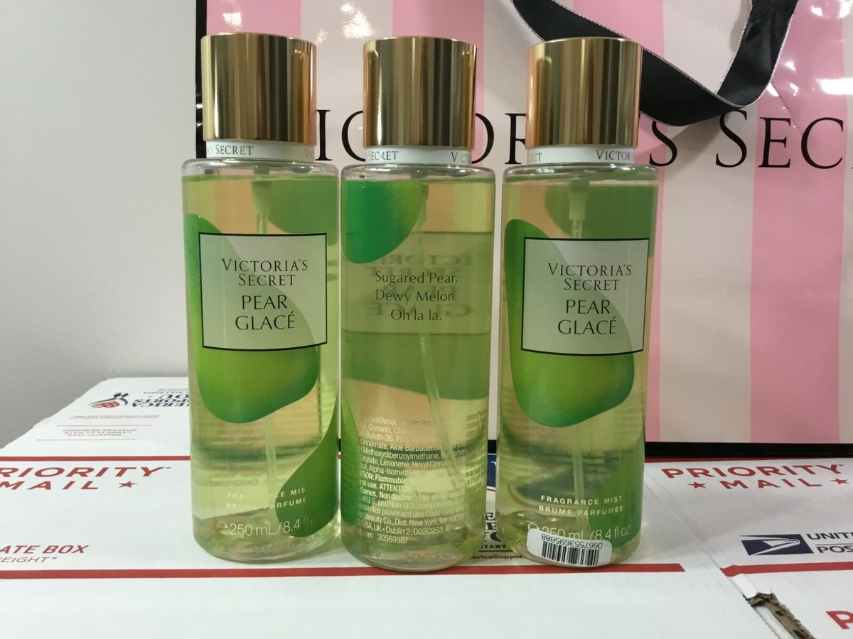 3 VICTORIA'S SECRET PEAR GLACE FRAGRANCE MIST LIMITED EDITION 8.4