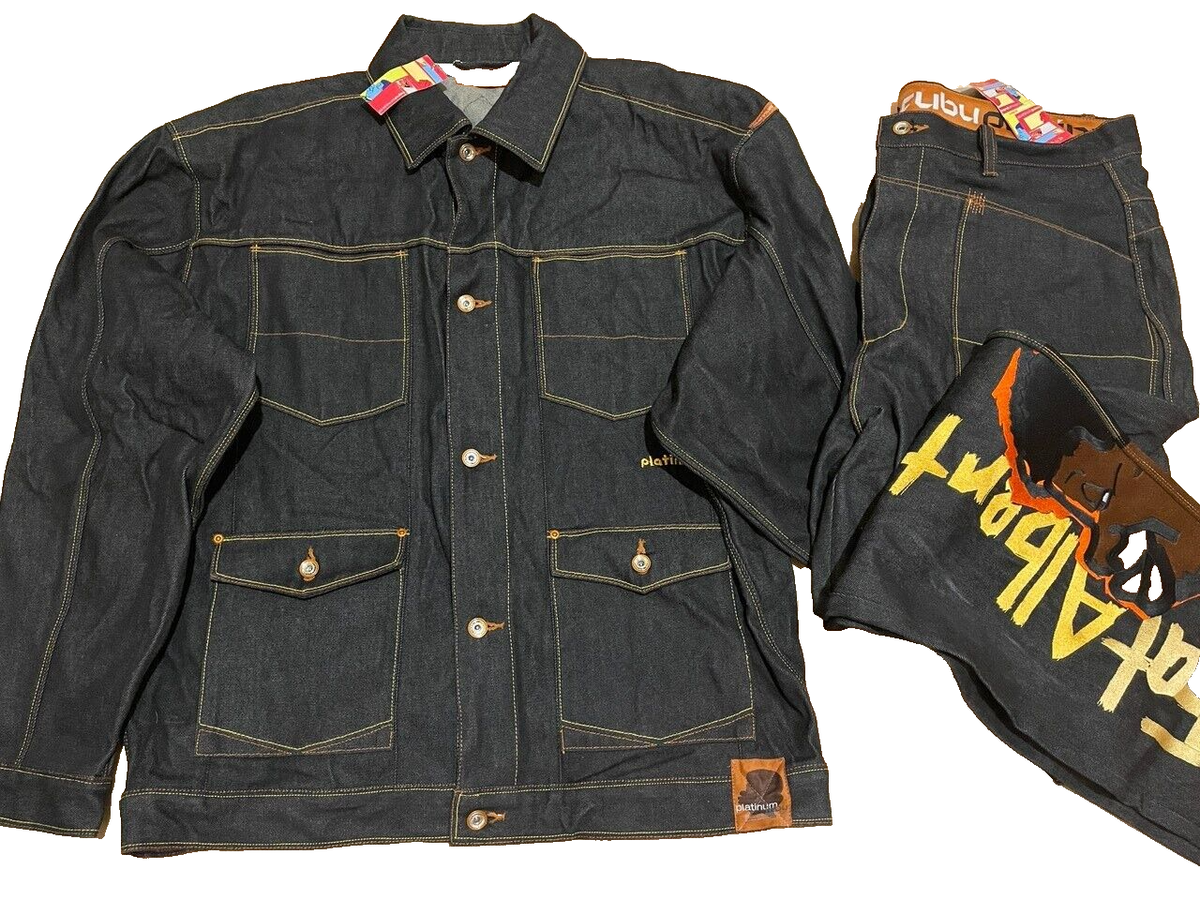 Platinum FUBU denim suit Fat Albert and the Cosby Kids jeans Platinum FUBU denim suit Fat Albert and the Cosby Kids jeans