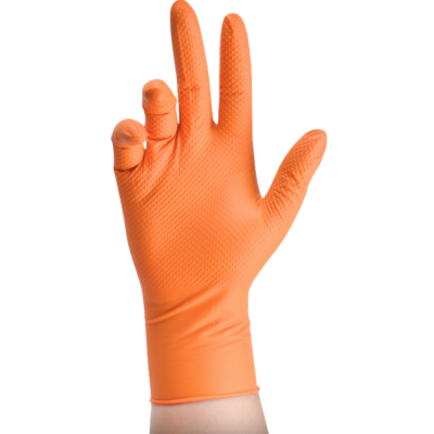 #ad #ad Black Orange Nitrile Disposable Gloves 8 Mil Raised Diamond Texture Fast Ship $139.99