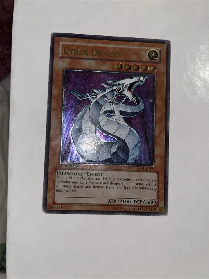 YGO Yugioh Cyber Dragon CRV CRV-DE015 Ultimate Rare 1st Edition German HP - Image 4 of 4