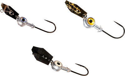 Z-Man Eye Strike Skirtless ChatterBait 2pk Bass & Inshore Vibrating Jighead Lure