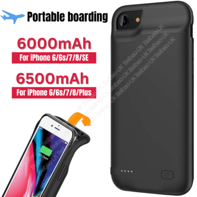 Smart Cover Battery Compatible with iPhone 6-6S - 7-8 - SE - Powerbank 5200 mAh