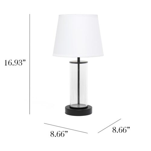 Simple Designs Encased Metal and Clear Glass Table Lamp - 第 15/44 張圖片