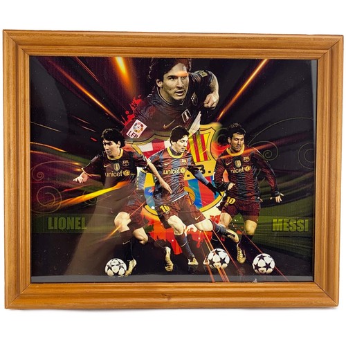 Lionel Messi World Famous Argentine Football Star Framed Soccer Wall Art Print