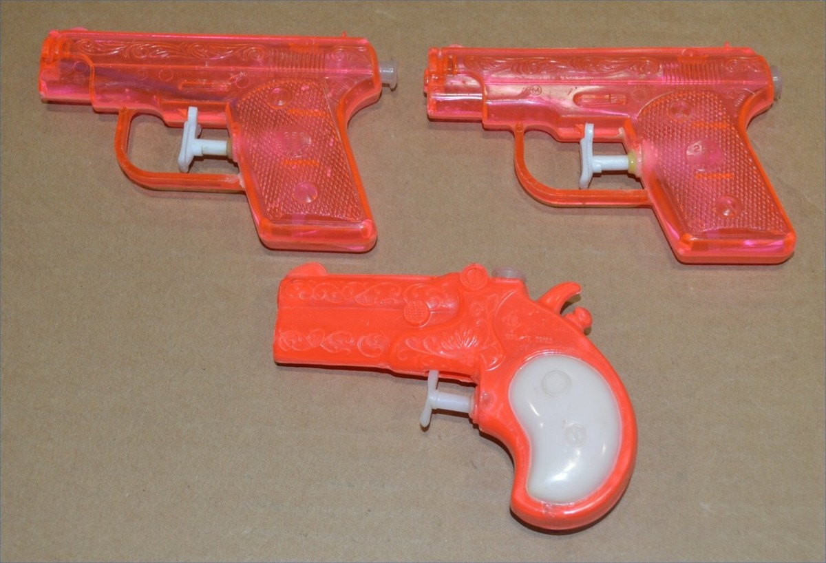 ◇超稀少品◇GUN SHOT.CL-733.PATENT PENEING 3 Vintage Water Squirt Gun Pistol 250 Repeater Pink