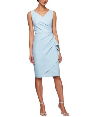 Alex Evenings Women's Compression Embellished Ruched Sheath Dress
