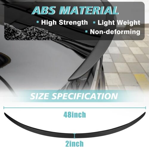 Rear Spoiler Wings for 2025 2024 Tesla Model 3 Highland Accessories Matte Black - Picture 2 of 7