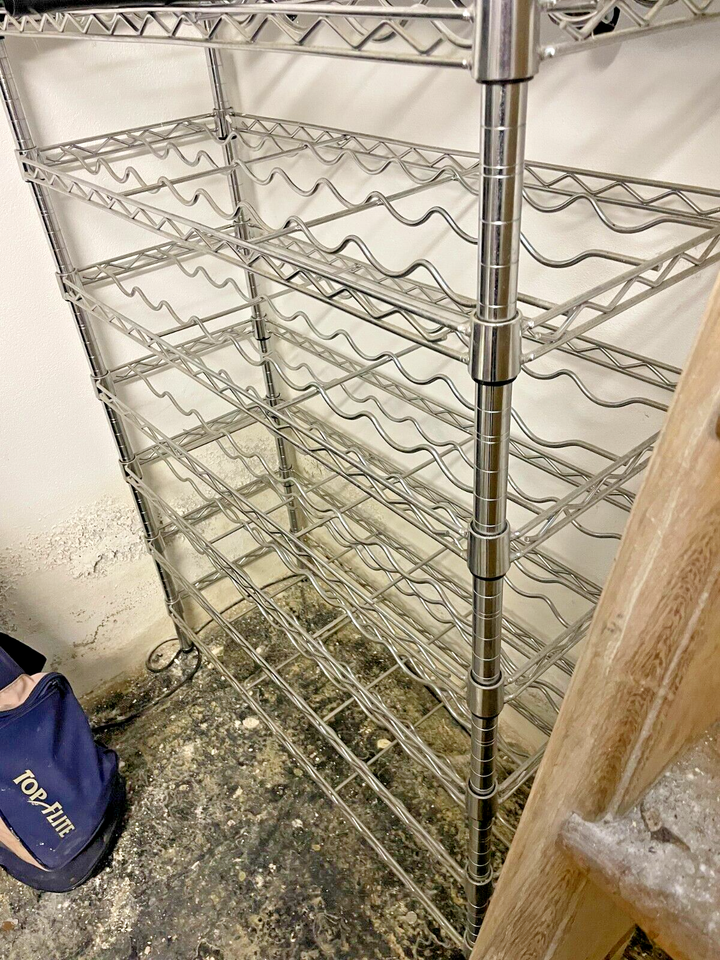 Commercial chrome / stainless steel wire wine racks eBay