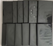 10-Count Lot of 3-disc Black DVD Replacement Cases USED
