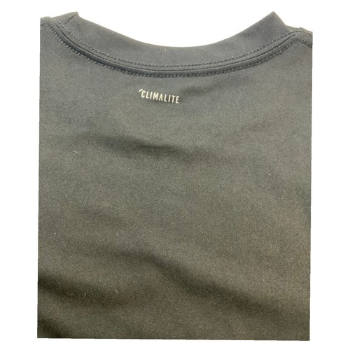 Adidas Small Boys T-Shirt Black Gold Logo Short Sleeve Climalite Youth Pre-Owned - Picture 6 of 7
