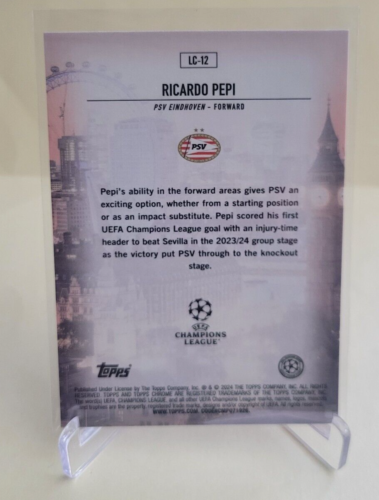 2023-24 Topps Chrome UEFA Ricardo Pepi London Calling Red Lava #LC-12 PSV - Bild 2 von 2