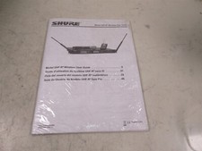 Shure UHF-R Wireless User Guide Printed Manual 27NS8849C Rev 1