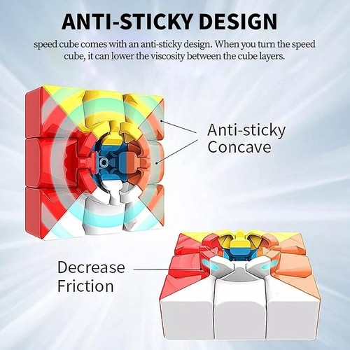 Speed Rubik's Cube 3X3X3 - Stickerless Magic Cube 3X3, Fast Smooth Professional - Picture 9 of 9