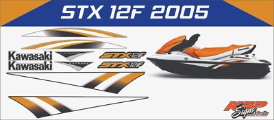 KAWASAKI STX 12 F 2005 Graphics / Decal / Sticker Kit Orange | eBay