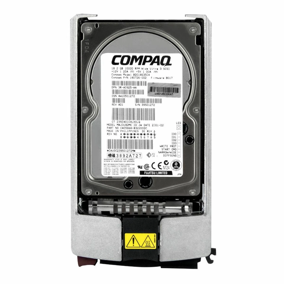 Hard Drive Compaq 180726-002 18GB 10000RPM 4MB SCSI U160 BD018635C4 3.5'' Inch - Image 2 of 3
